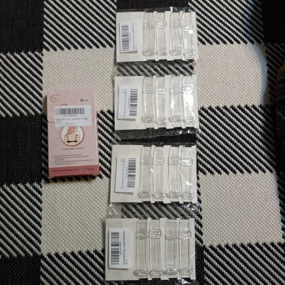 Lot of 4 Bra straps and one bra strap cusions